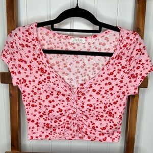 Women’s/ Junior Jolie & Joy ribbed crop top